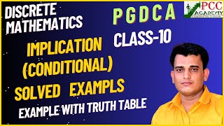 CLASS10  IMPLICATION SOLVED EXAMPLS  CONDITIONAL STATMENTS  PROPOSITIONAL LOGIC  DISCREATE MATH [upl. by Ahrat489]