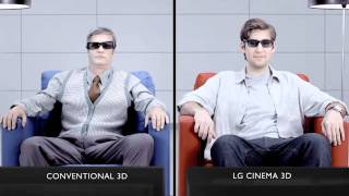 LG CINEMA 3D Smart TV vs Conventional 3D 1 Anteojos 3D confortables [upl. by Darrelle]