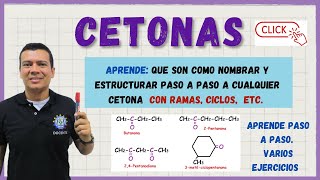 🎖️CETONAS Nomenclatura COMO NOMBRAR de todo tipo con ramas cíclicas y como hacer estructuras [upl. by Wieche]