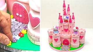 How To Make a CASTLE Cake  Quick and Easy to make by Cakes StepbyStep [upl. by Tiat785]