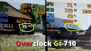 How To Overclock gt 710  fps boost  Best Msi Afterburner Settings For Gt 710  Gt 710 oc [upl. by Edivad964]