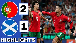 🔴Portugal vs Scotland 21 Extended HIGHLIGHTS  Ronaldo Winning GOAL  UEFA Nations League [upl. by Yditsahc723]