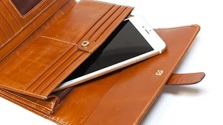 【Review】Hynes Eagle オイルドレザー レディース 長財布 Women Leather Wallet【レビュー】 [upl. by Htide]