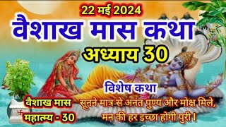 वैशाख मास कथा  अध्याय 30 ll Vaishakh Maas Ki Katha Day30 ll Vaishakh maas mahatmya adhyay 30 [upl. by Seidnac192]