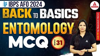 IBPS AFO 2024  Back to Basics Entomology MCQs Class 31  By Meenakshi Mam [upl. by Nigen]