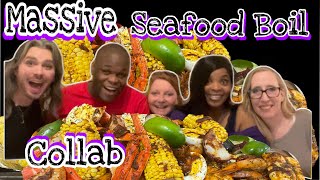 MASSIVE SEAFOOD BOIL COLLAB WITH GREAT FRIENDS [upl. by Ethe211]