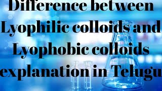 Class 12 Difference between Lyophilic colloids and Lyophobic colloid explanation in Telugu [upl. by Cordelia]