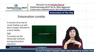 Ophthalmology Instrument 1  Dr Niha Aggarwal [upl. by Atinev]