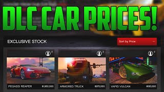 GTA 5 ONLINE UPDATE CARS amp VEHICLES PRICES ESTIMATIONS GTA 5 Finance amp Felony Update [upl. by Yannodrahc]