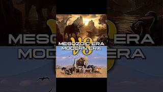 Mesozoic Era VS Modern Era edit paleontology dinosaur vs animals debate fypシ [upl. by Malchus]