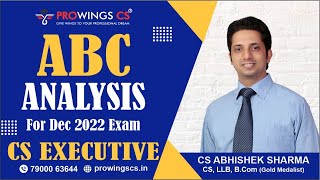 ABC Analysis for CS Executive Dec 2022 exam [upl. by Kathrine221]