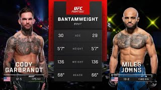 Cody Garbrandt vs Miles Johns  highlights before the match [upl. by Nivi785]