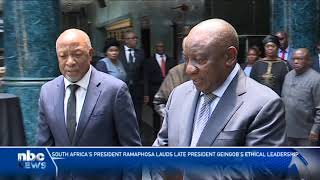 President Ramaphosa pays tribute to Hage Geingob  nbc [upl. by Cahilly]