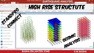 Seismic Analysis I Staad Pro connect I Multi storey frame I G M Basha I [upl. by Notslah]