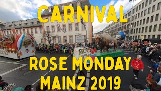 Rose Monday street carnival in Mainz 2019 [upl. by Enaile]