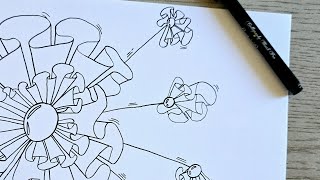 Pattern Drawing  Easy Doodle  Follow Along Tutorial  Art Therapy  Trendy Pen Art [upl. by Ansilma]