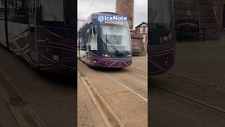 Flexity 008 passing fleetwoods lighthouse train blackpool shorts [upl. by Elimaj141]