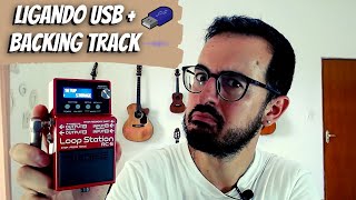 BOSS RC5  Como ligar USB no COMPUTADOR e como colocar BACKING TRACKS passo a passo [upl. by Lyrej]