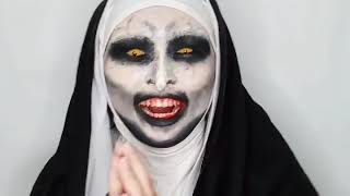 Valak Makeup Tutorial from The Nun Movie 2018  serafinakarla [upl. by Orvan]