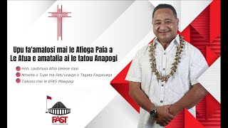 Upu faamalosi mai le Afioga Paia a Le Atua e amatalia ai le tatou Anapogi Aso Gafua 23 Setema 2024 [upl. by Tarrsus]