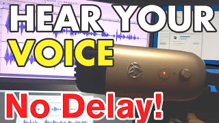 Listen to your microphone voice without delay mic monitor passthrough [upl. by Goar417]