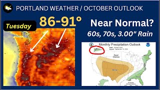 Portland Weather 90° Tuesday October Outlook [upl. by Chil489]