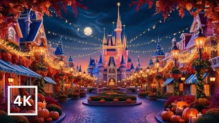 4K Disney World Magic Kingdom Fall Ambience [upl. by Suryt996]