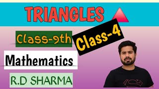 Class4  Exercise111  TRIANGLES 🔺️ RD SHARMA  Mathematics  Class9th [upl. by Gladis]