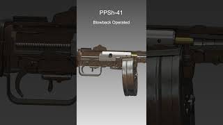 Soviet Open Bolt Submachine Gun  PPSh41 Submachine GunWW2 SMG  How It Works [upl. by Ahsiekal740]