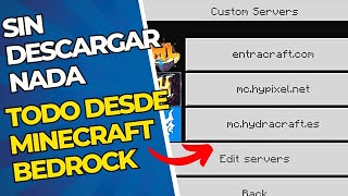 👉Como entrar Servidores de Java desde Bedrock  Tutorial Minecraft PE [upl. by Koressa]