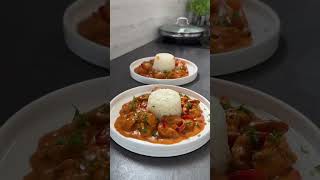 How to make the best yummy chicken paprika sauce and white rice goviralshorts food paprika [upl. by Annabela]