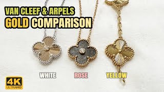 Van Cleef amp Arpels Gold Color Sidebyside Comparison  Holiday Pendant Color [upl. by Fillbert]