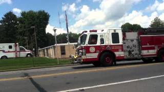 Cetronia Fire Dept RescueEngine 312 Responding Car into Building with Entrapment [upl. by Dora]