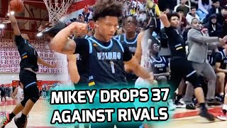 Mikey Williams Responds To Overrated Chants With 37 POINT TRIPLE DOUBLE Against RIVAL SCHOOL 🍿 [upl. by Analat]