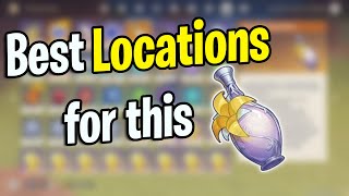 Best locations of Sanctifying Elixir in Genshin Impact for F2P players🔥😯 [upl. by Devine]