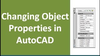 Modifying AutoCAD properties using properties palette [upl. by Hiram]