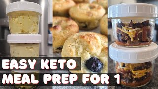 Easy Keto Meal Prep For 1 Breakfast  Lunch  Dinner  Dessert [upl. by Nahamas536]