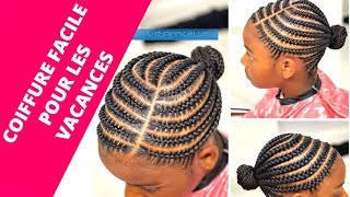 tresse africaine pour petite fille tresse africaine tuto 2023 coiffure pour congé [upl. by Eanom]