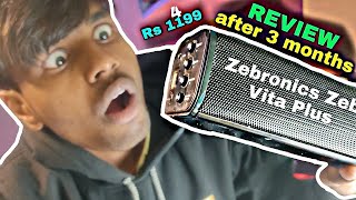 ZEBRONICS Zeb Vita Plus ⚡🔥 16w bluetooth speaker review after 3 months😱 [upl. by Adian865]