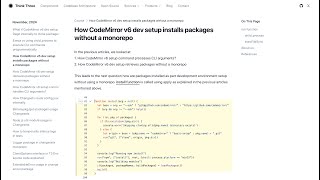 How CodeMirror v6 dev setup installs packages without a monorepo [upl. by Amling349]