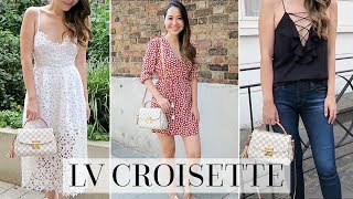 LOUIS VUITTON CROISETTE FIRST IMPRESSIONS  4 STYLING IDEAS [upl. by Nywled]