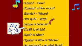 Spanish Question Words sung to Jingle Bells [upl. by Eltotsira]