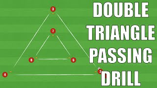 Double Triangle Passing Drill  FootballSoccer [upl. by Cookie]