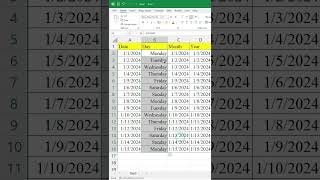 Excel Interview Questions Day Month Year in MS Excel excel exceltips exceltutorial shorts [upl. by Avaria]