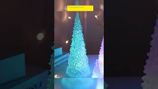 Acrylic LED Night Light Christmas Decorations Colorful Christmas Tree Lights Wedding [upl. by Anuaek]