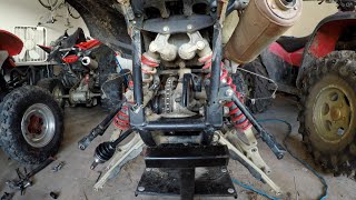 How To Remove and Install Honda Trx 700 xx Rear Axle [upl. by Aronaele]