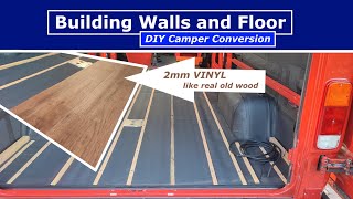 Van Conversion Building DIY Wall and Floor  Subframe Insulation Vinyl Floor Mercedes T1 Camper [upl. by Barclay]