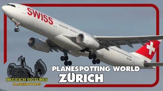 Planespotting World  Flughafen Zürich 2017 [upl. by Tenahs]