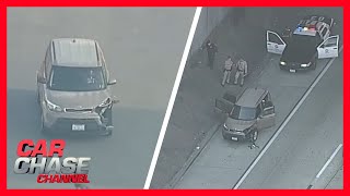 Full Car Chase Driver drives dangerously through LA backs into police  Car Chase Channel [upl. by Lennie844]