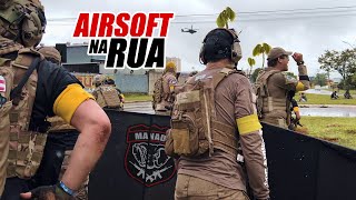 RUAS EM GUERRA 6  MAIOR JOGO DE AIRSOFT NA RUA [upl. by Anelagna]